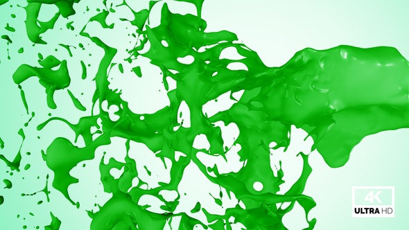 Splash Of Green Paint V7