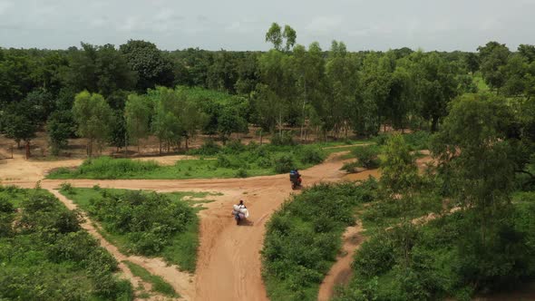 Africa Mali Vast Field And Village Aerial View 5