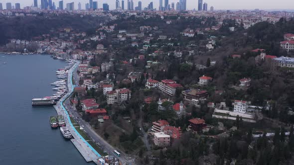 Istanbul Bebek Bosphorus Aerial View 16