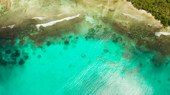 Transparent Blue Sea Water in the Lagoon