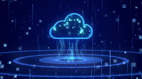 Technology Cloud Background Loop