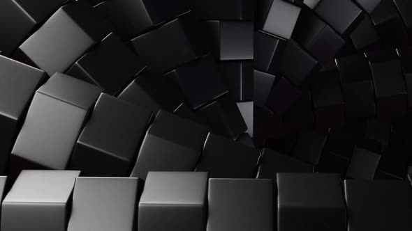 Black Cubes Abstract Elegant Background