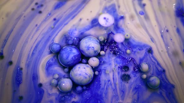 Bubbles On Oil Water