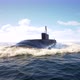 Submarine Floating in Ocean 4k - VideoHive Item for Sale