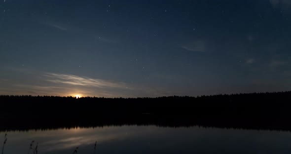 Timelapse Night Moon Star Clouds alt