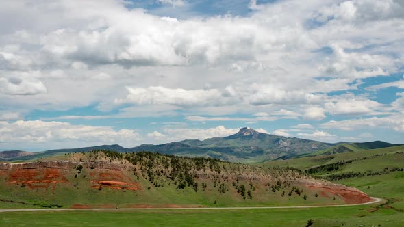 Time lapse overlooking the Wyoming landscape