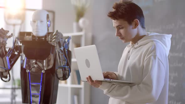 Controlling Man-like Robot By Laptop