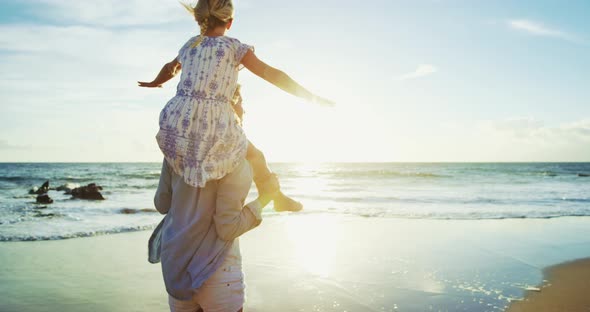 Mother and Daughter at the Beach