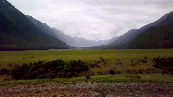 Scenic valley in New Zealand