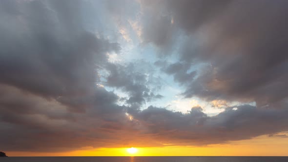 Beautiful Yellow Sky At Sunset