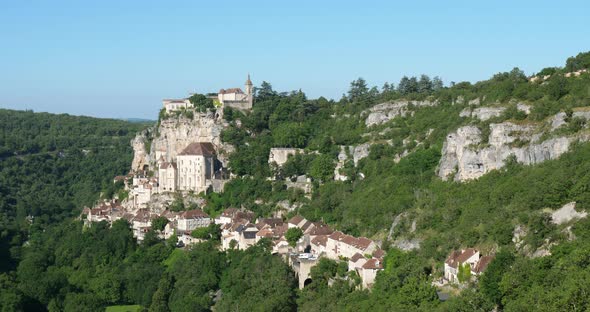 the medieval city Rocamadour, Lot department, Occitanie, France