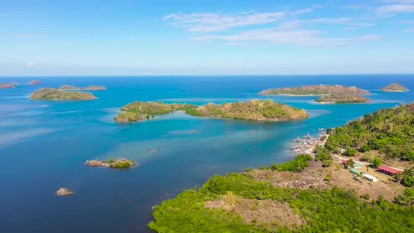 Tropical Islands and Blue Sea