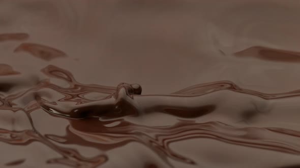 Super Slow Motion Shot of Waving Melted Chocolate at 1000 Fps