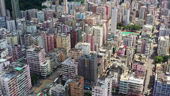 Aerial view of Hong Kong city