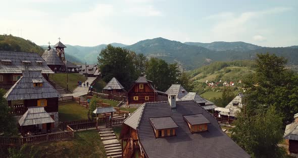 Drvengrad Serbia Aerial