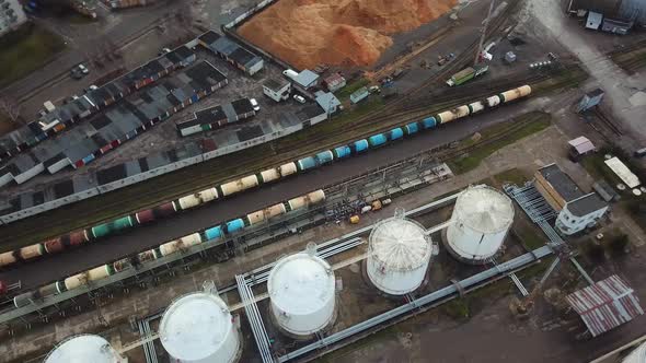 Oil petrol cargo warehouse in port