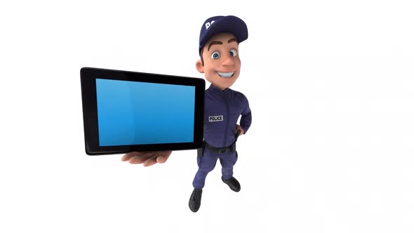 Fun 3D cartoon Police Officer