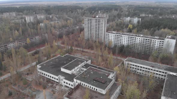 Chernobyl Exclusion Zone, Pripyat, Aerial