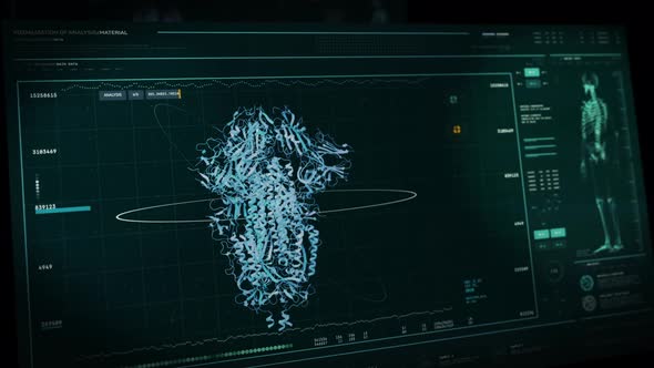 Corona Virus Protein Structure Research By Advanced Scientific Microscope alt