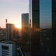 Aerial Shot of Scene with Modern Buildings in the City at the Sunset - VideoHive Item for Sale