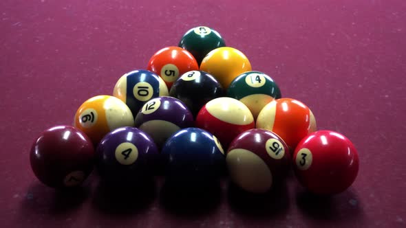 Billiards, Billiard Table. Balls on the Billiard Table