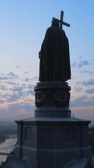 Monument To Vladimir the Great at Dawn in the Morning