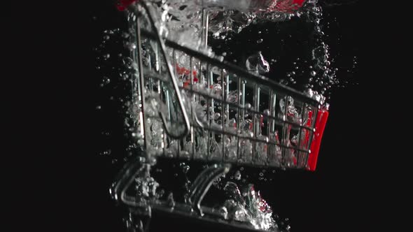 Shopping Cart Falls In Water