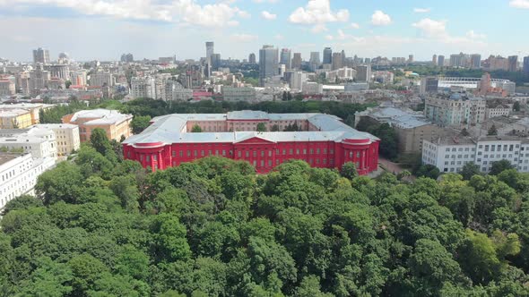 University Red Building