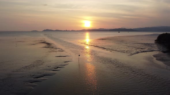 Muddy land at sea coastal