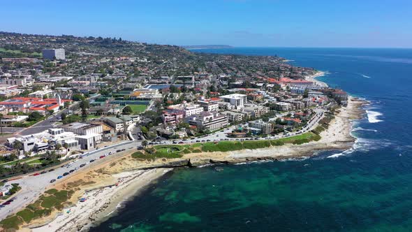 Drone view of La Jolla Ca.