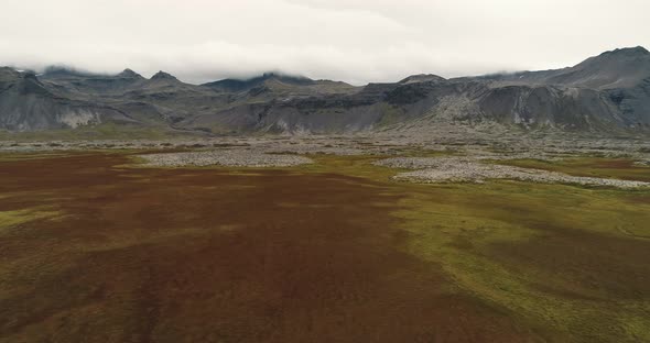 Landscape in Western Iceland in the Snaefellsnes Region