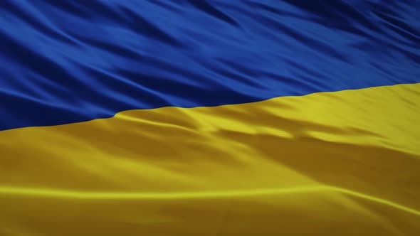 Waving Ukrainian Flag 4K