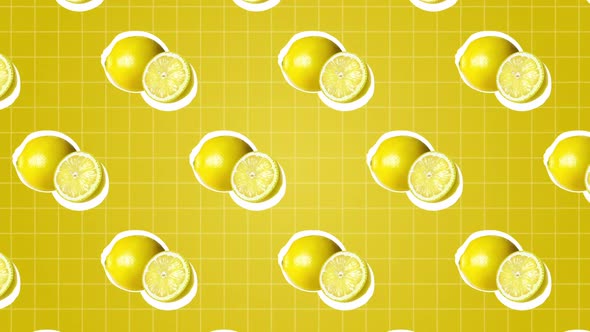 Lemon Fruit Food Background Animation
