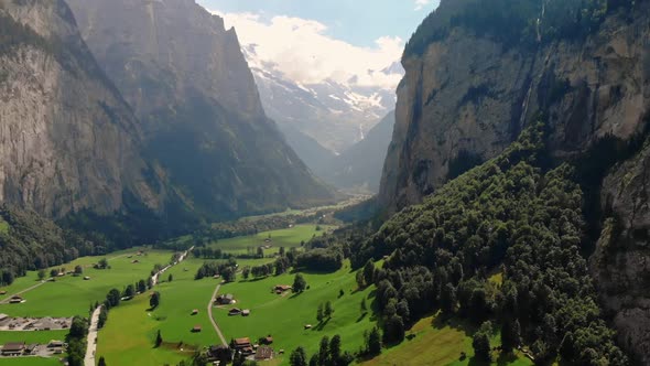 Beautiful Staubbachfall Waterfall Switzerland Europe