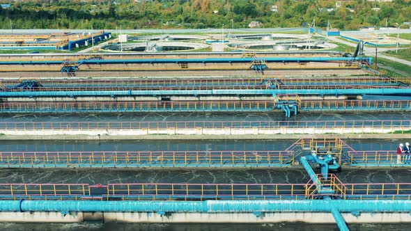 View From Above of the Wastewater Cleaning Facilities