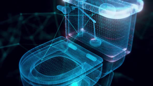 Toilet Bowl Hologram Close Up Hd alt