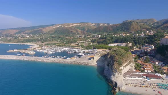 Aerial View of Beautiful Southern Italian Coastline