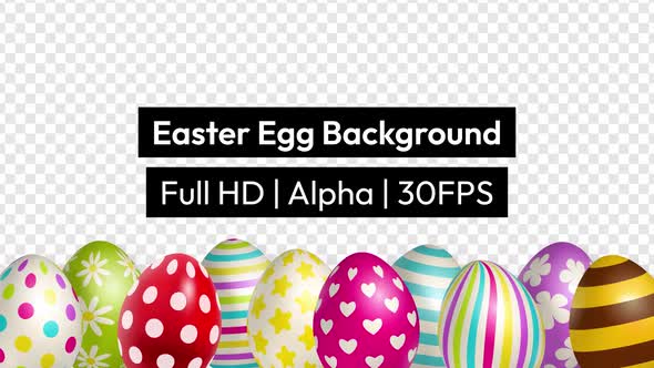 Easter Day Egg Background - Alpha