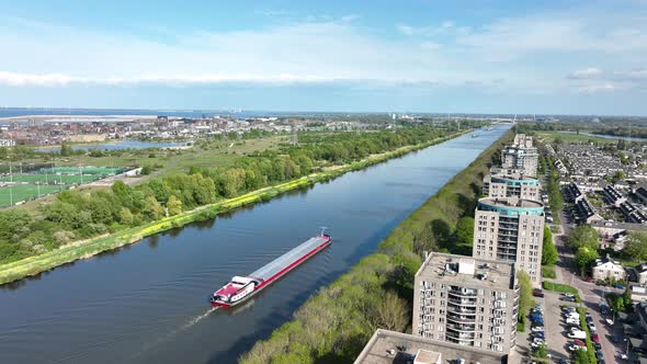 Inland Shipping Logistics Transportation of Goods Over Water Way Infrastructure in the Netherlands