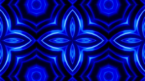 Blue Kaleidoscope Loop 4K 09