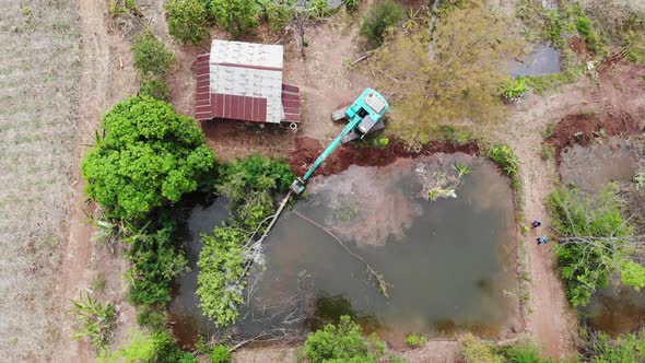 The top view of the deforestation.