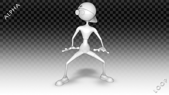 3D Man Character - Cartoon Beat Dance