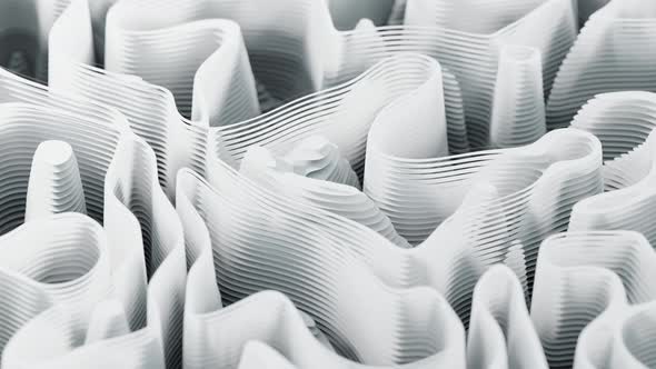 Wave pattern paper cut background