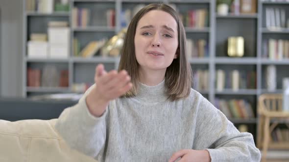 Portrait of Disappointed Young Woman Feeling Angry 