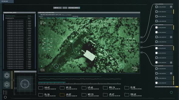 Night vision software has identified tank on the ground and launching a missile alt