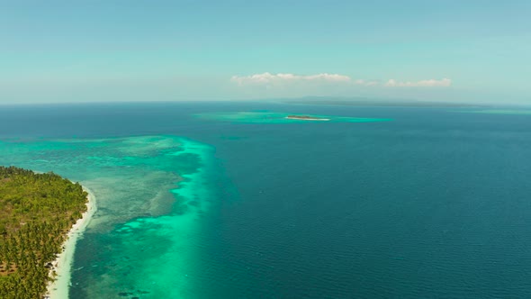 Tropical Island with Sandy Beach