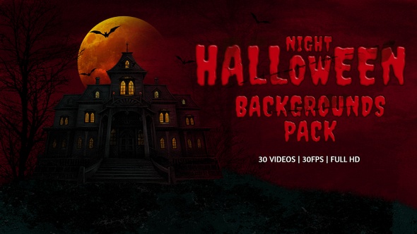 Spooky Halloween Night Background Pack