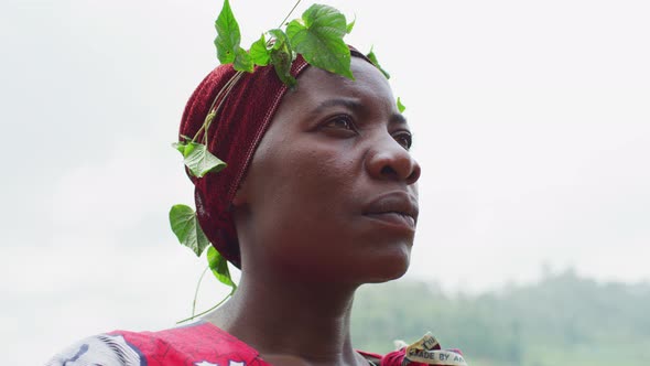 Close up of an African woman