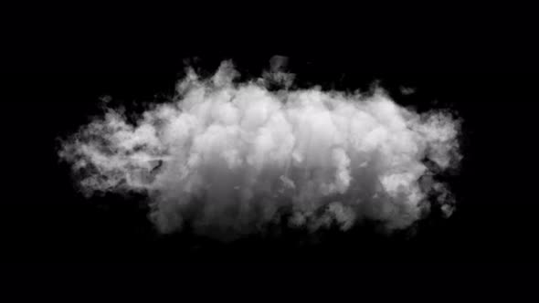 Cloud Isolated On black Background With Alpha alt