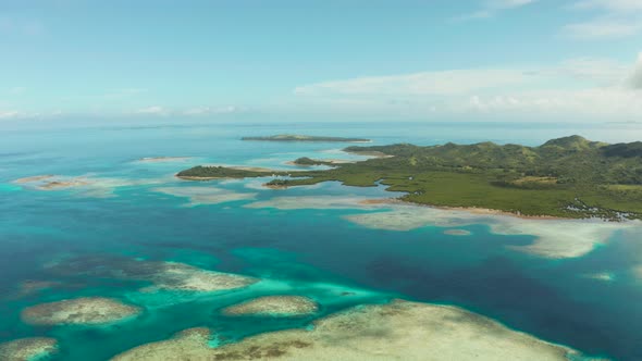 Seascape with Tropical Islands and Turquoise Water